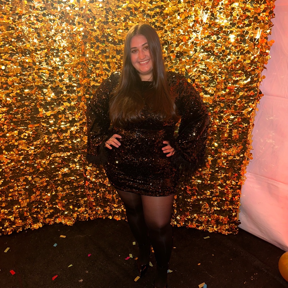 Sequin Feather Bodycon dress